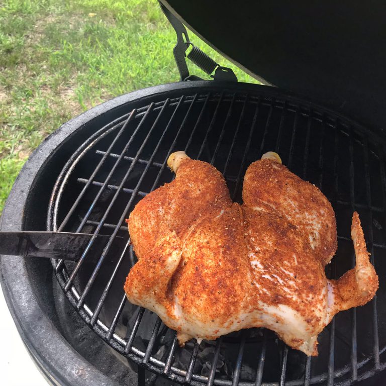 Rotate grate 180° after 30 minutes to assure even browning