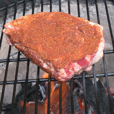Place steak on your grate and sear