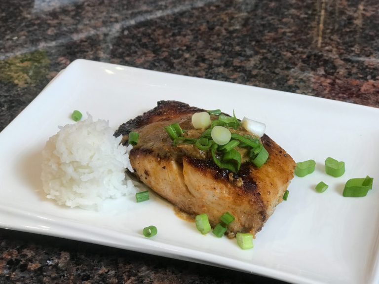 Pour sauce over fish and serve