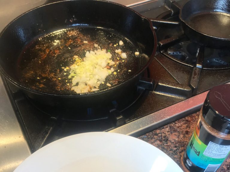 Sauté onions and lemongrass (if using)