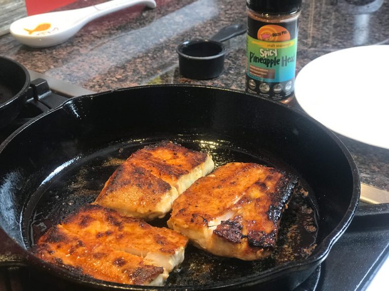 Pan sear fish 2 minutes on second side