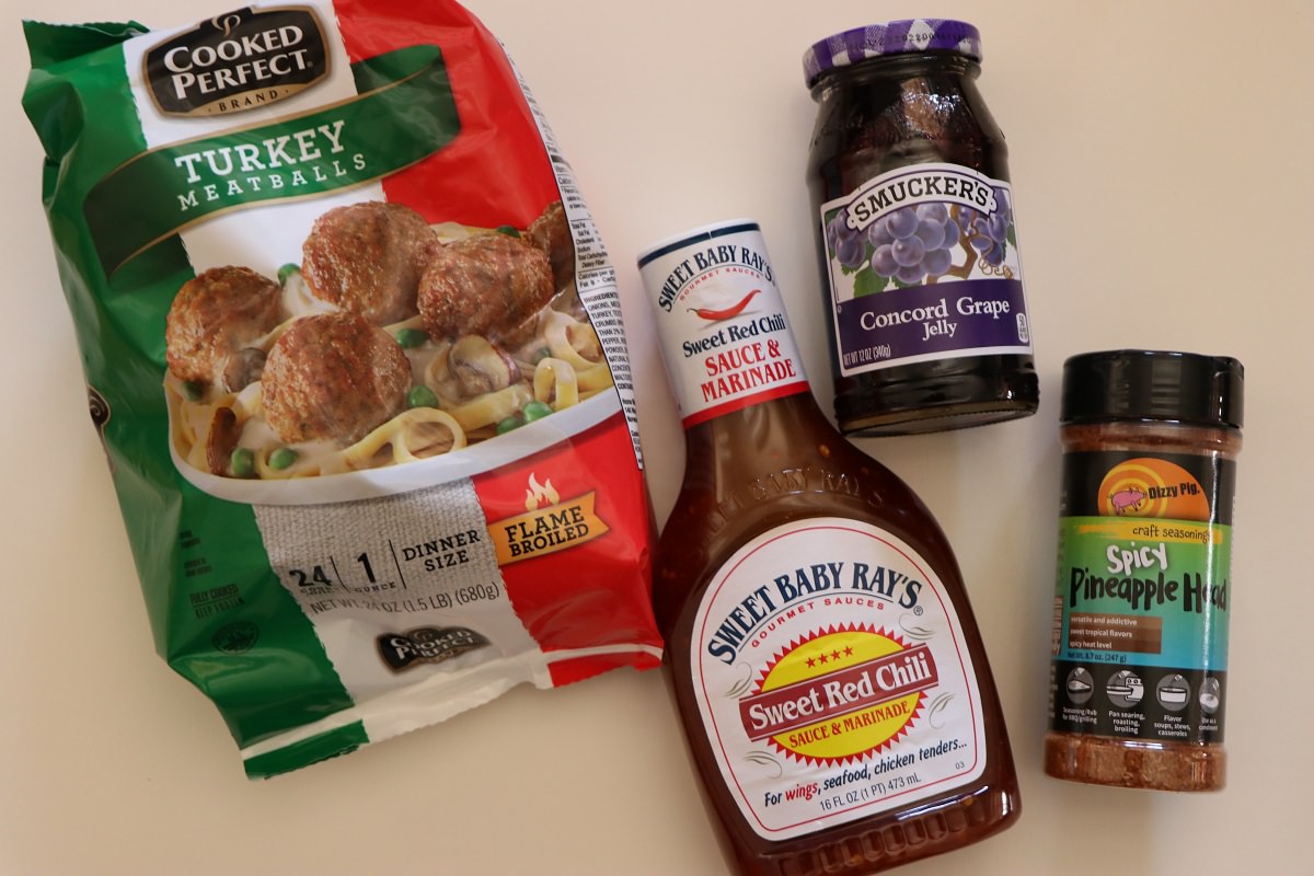Ingredients for Sweet & Spicy Tropical Meatballs