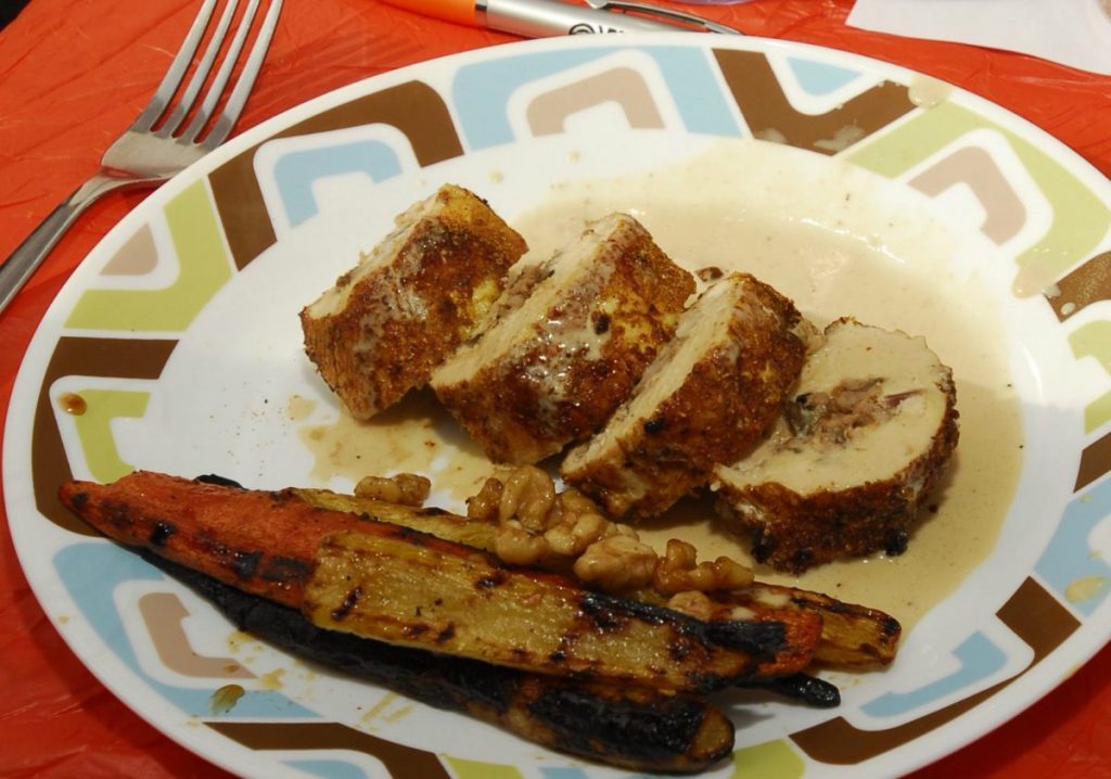 Throwdown stuffed breast of cornish game hen