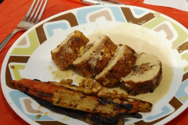 Throwdown stuffed breast of cornish game hen