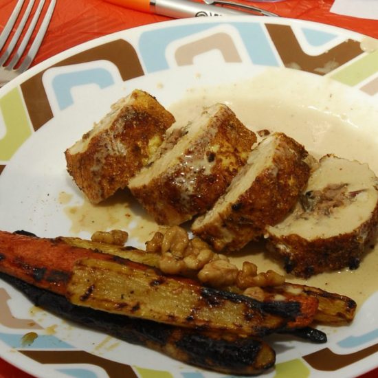 Throwdown stuffed breast of cornish game hen