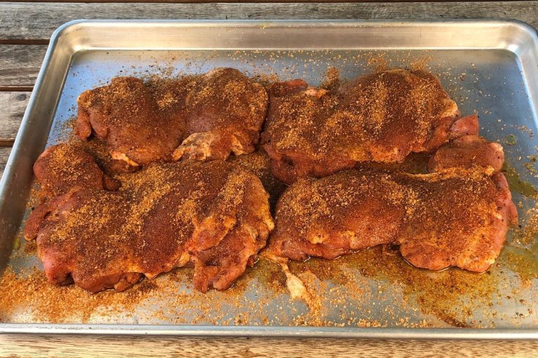 chicken thighs with Jamaican Firewalk