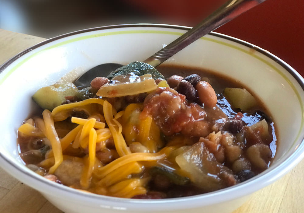 Best vegetarian chili on the planet - recipe feature image