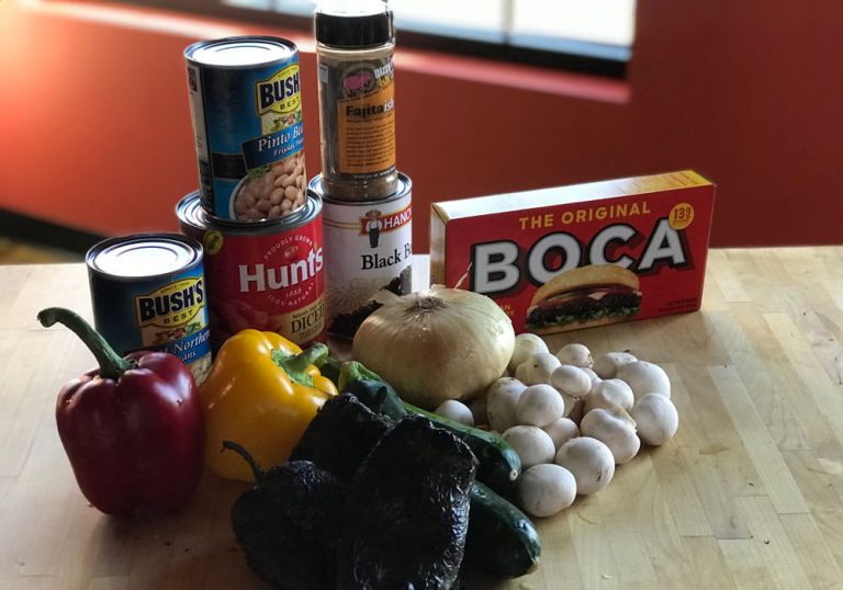 Raw ingredients for Vegetarian chili