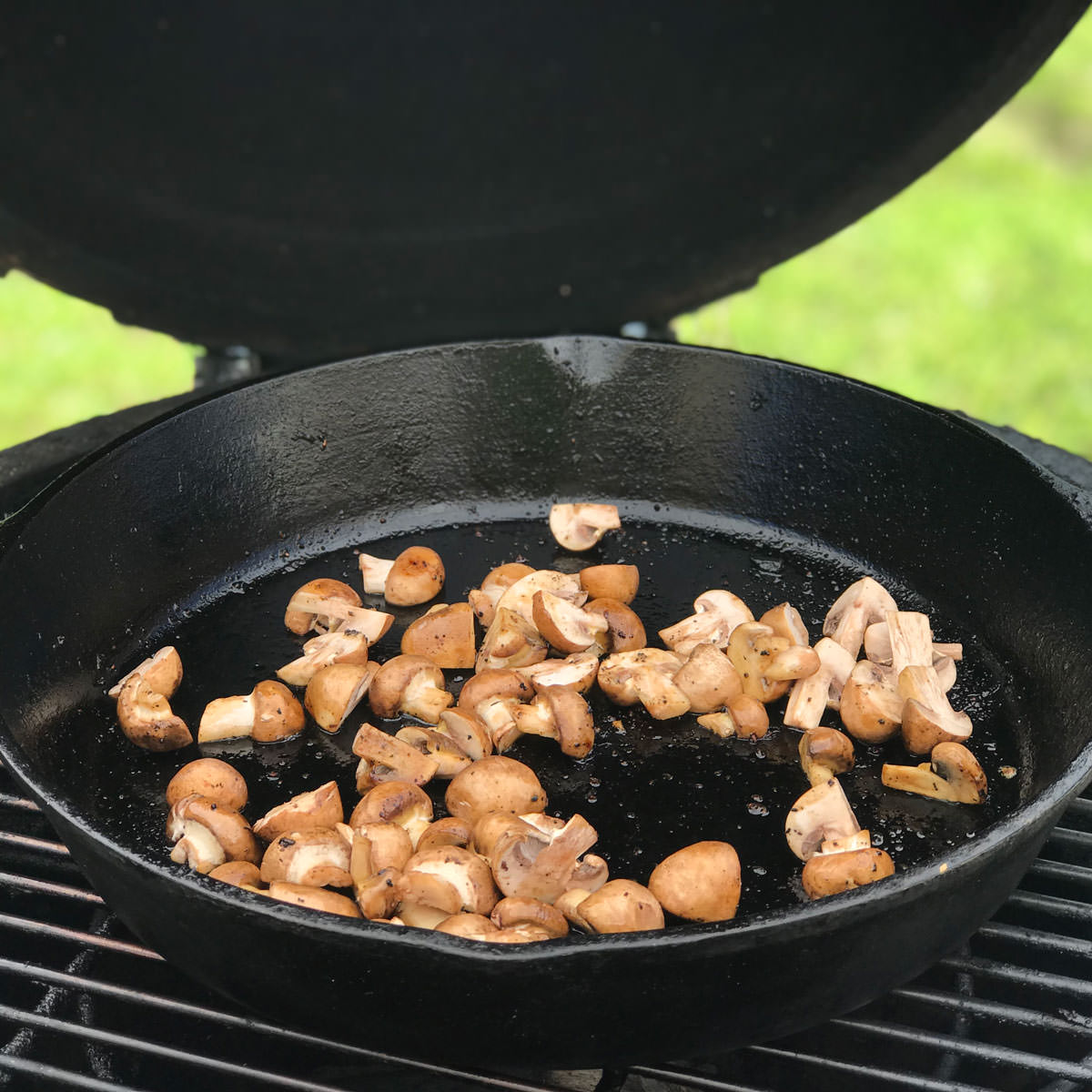 Cook mushrooms for a few minutes until they begin to brown