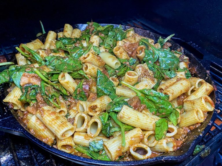 Mix in the baby spinach