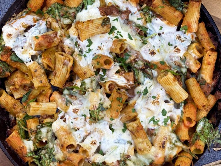 Bake until cheese is gooey and slightly browned