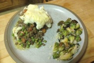 Venison sheperd's pie with Bombay Curry-ish seasoning
