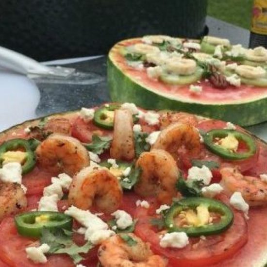 Jamaican Firewalk Watermelon Pizza
