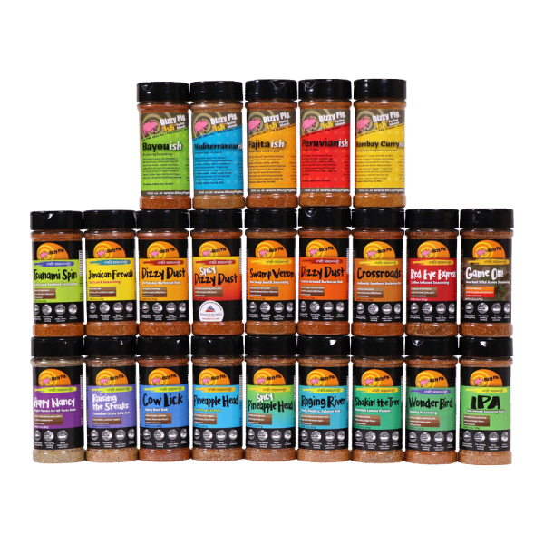 Complete collection of Dizzy Pig's seasonings
