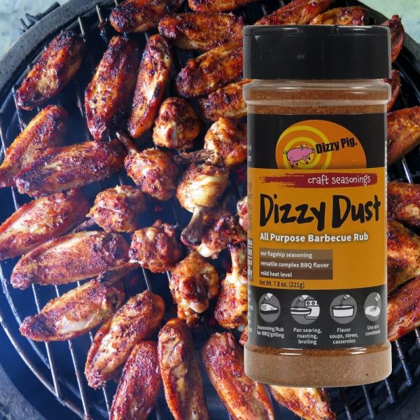 Dizzy Dust chicken wings on the grill