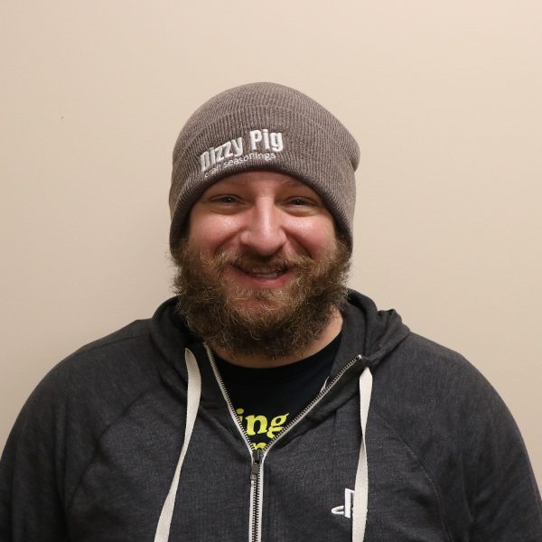 Brandon sporting Dizzy Pig knit beanie