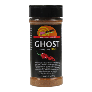 8oz shaker of Ghost chiles seasoning
