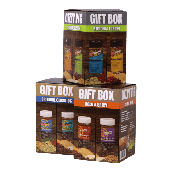 Gift box of 4 Dizzy Pig seasonings plus extras