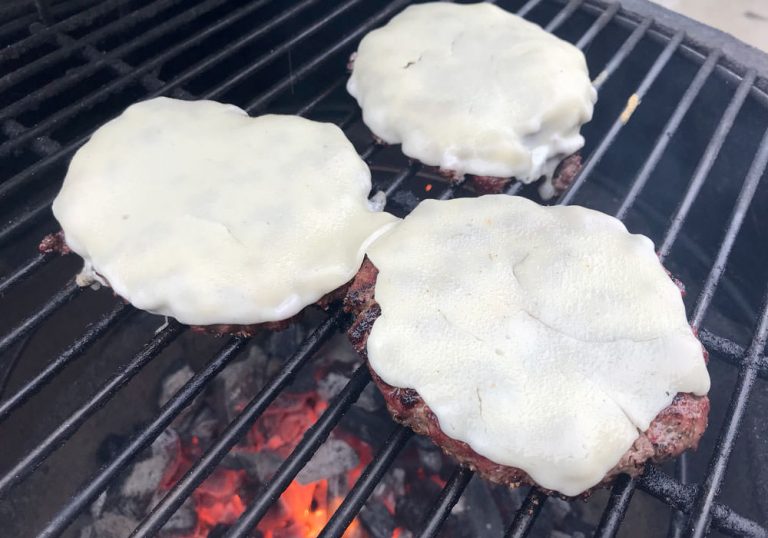 Grilled hamburgers - add cheese at end