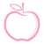 Apple icon in pink