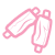Chinese spare ribs icon in pink