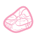 Chuck roast icon in pink