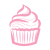 Cupcake icon in pink