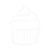 Cupcake icon in white