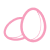 Eggs icon in pink