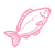Fish icon in pink