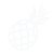 Pineapple icon in white