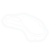 Pork chop icon in white