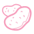 Potatoes icon in pink