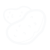 Potatoes icon in white