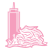 Pulled pork icon in pink