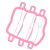 Ribs icon in pink