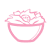 Salad icon in pink