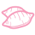 Sweet potatoes icon in pink