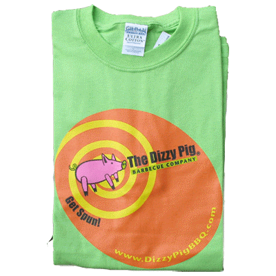 Dizzy Pig tee shirt, maroon color