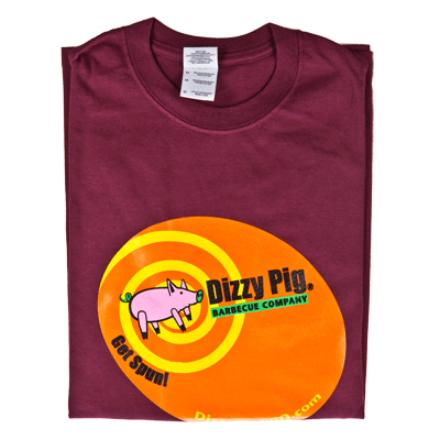 Dizzy Pig tee shirt, paprika color