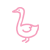 Pink duck icon